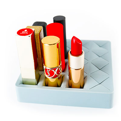 16 Grids Silicone Lipstick Makeup Organizer