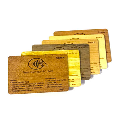 RFID NFC Wooden Hotel Key Card