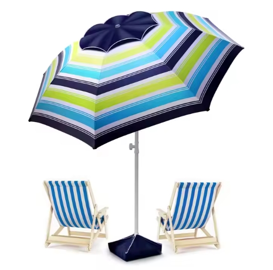 Striped Beach Umbrella 001