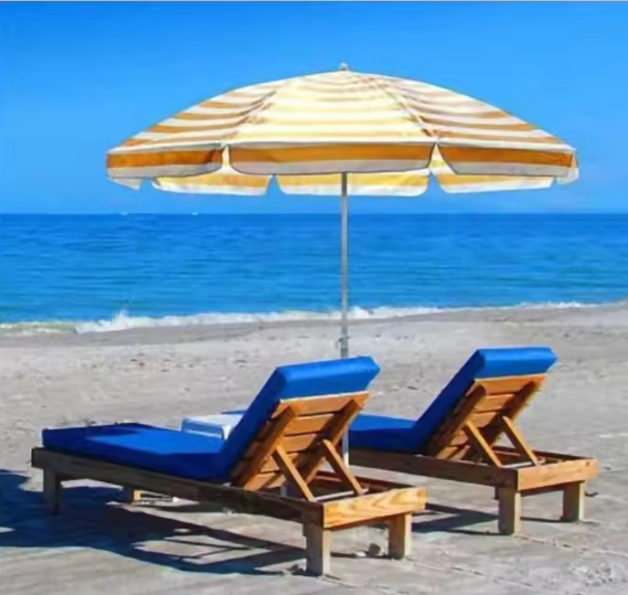 Striped Beach Umbrella 010