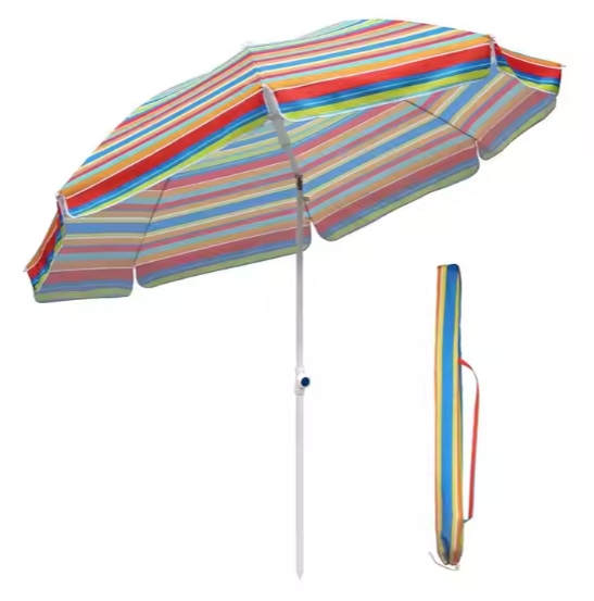 Striped Beach Umbrella 012