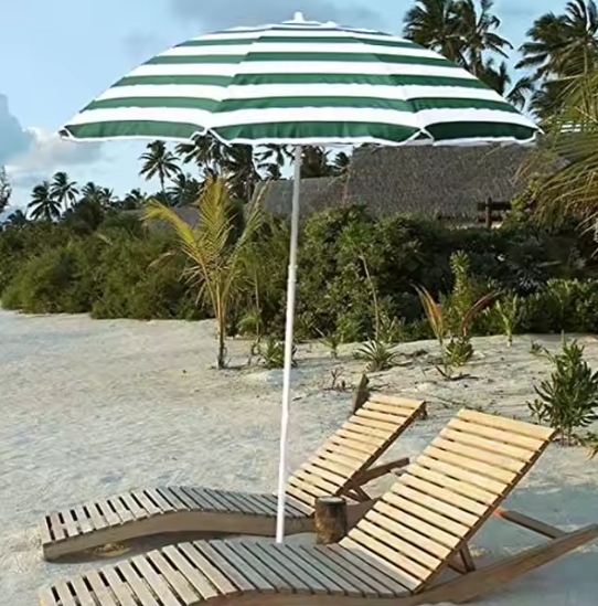 Striped Beach Umbrella 013