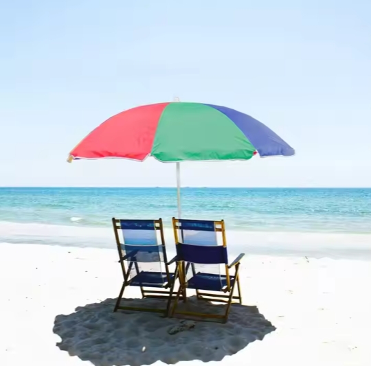 Striped Beach Umbrella 014