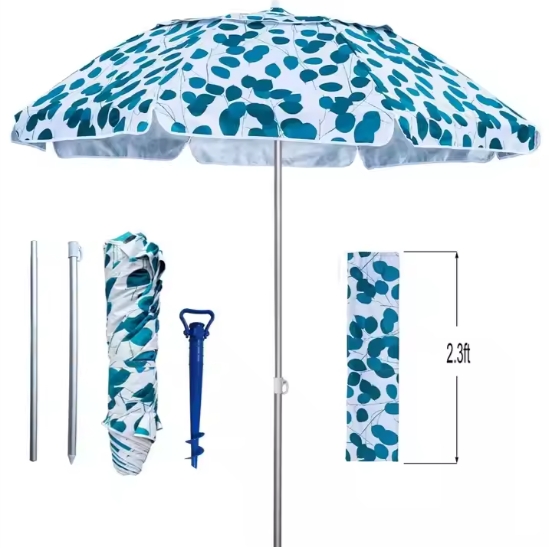 Striped Beach Umbrella 018