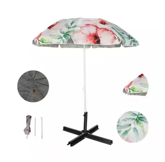 Striped Beach Umbrella 020