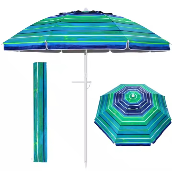 Striped Beach Umbrella 024