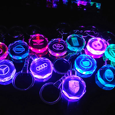 Led crystal keychain 01